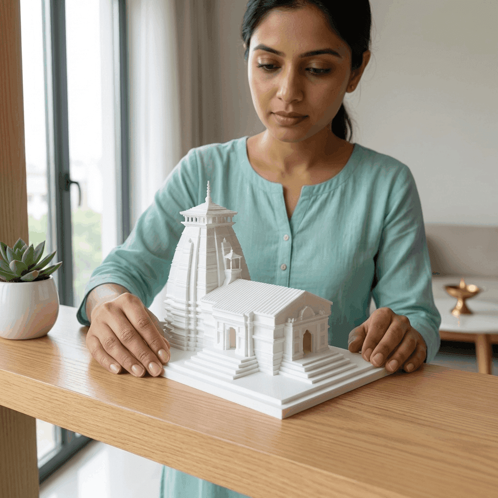 Buy Kedarnath Temple Miniature - 3D printed pooja-decor online India