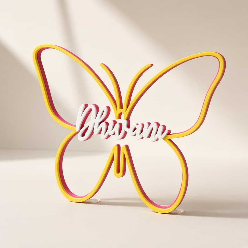 Buy Personalized Butterfly Name Sign - 3D printed home-decor online India