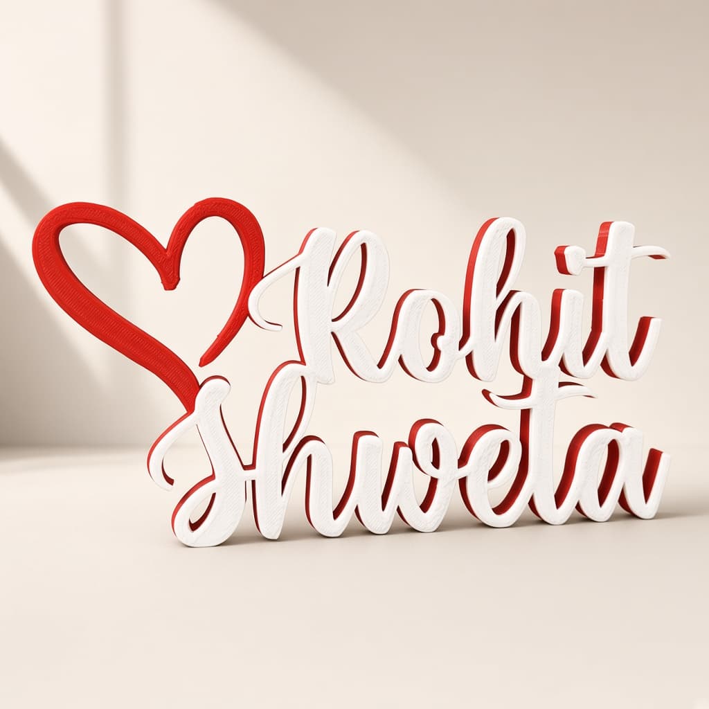 Buy Personalized Couple Name Sign - 3D printed home-decor online India