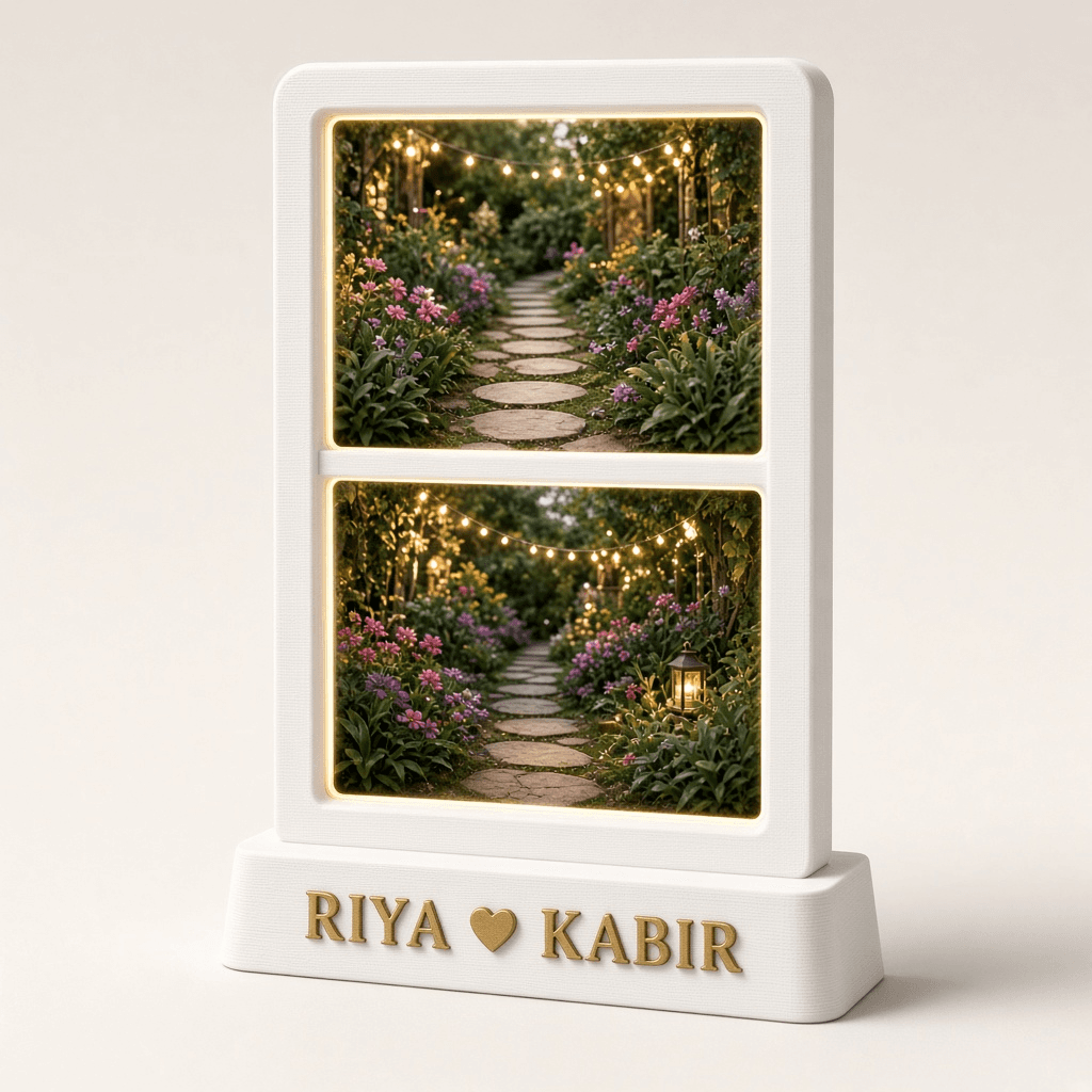 Dual Name Photo Frame — view 1