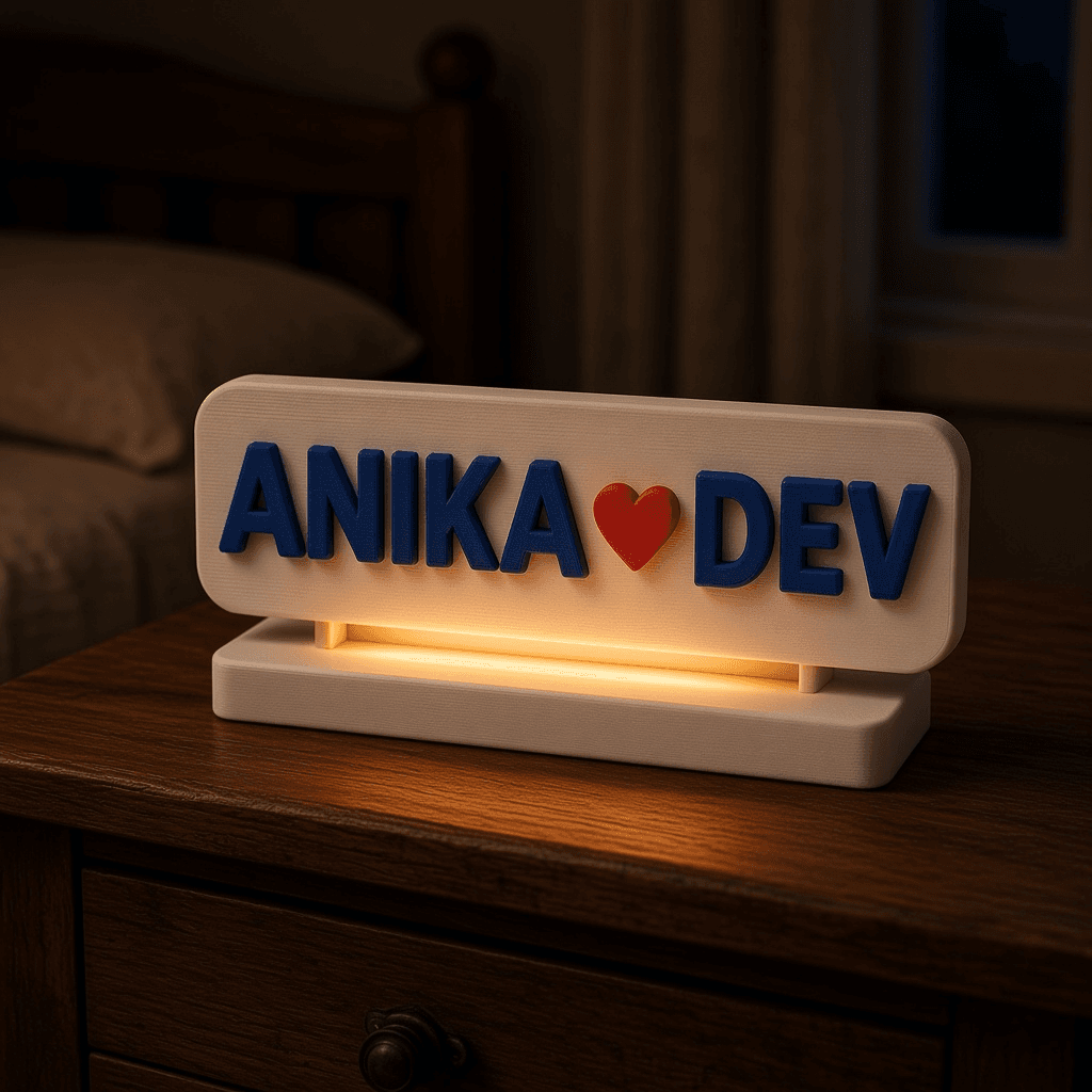 Dual Name Plank with Light thumbnail 3