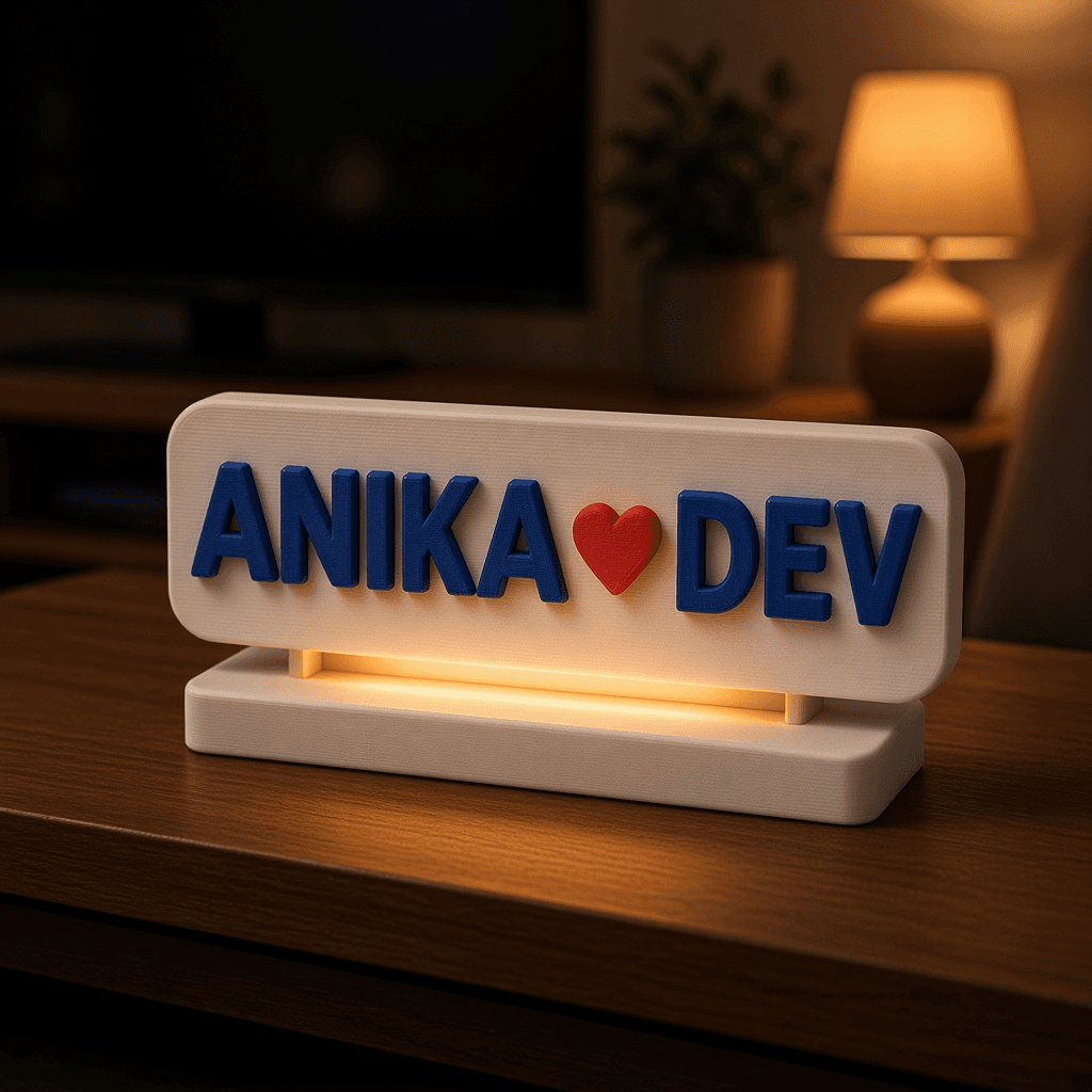 Dual Name Plank with Light thumbnail 6