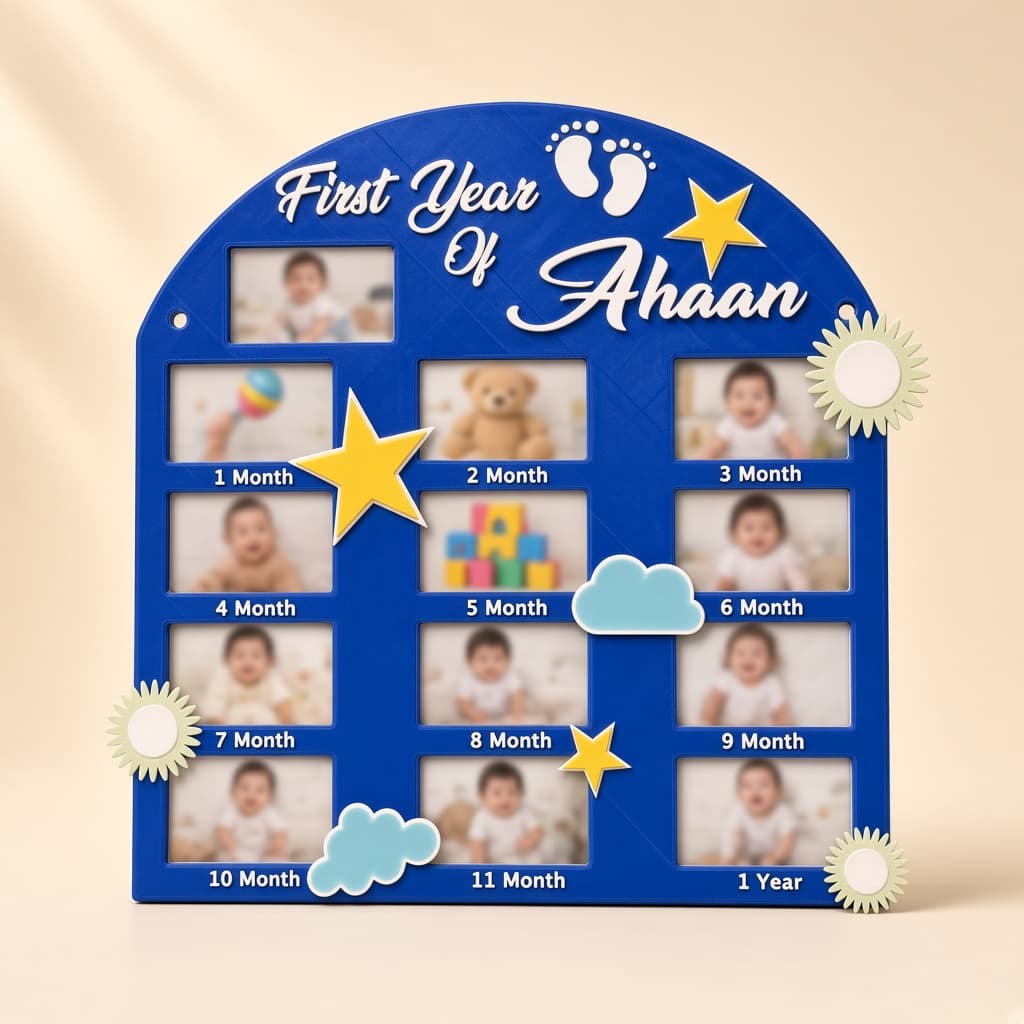 Buy Personalized First Year Photo Board - 3D printed home-decor online India