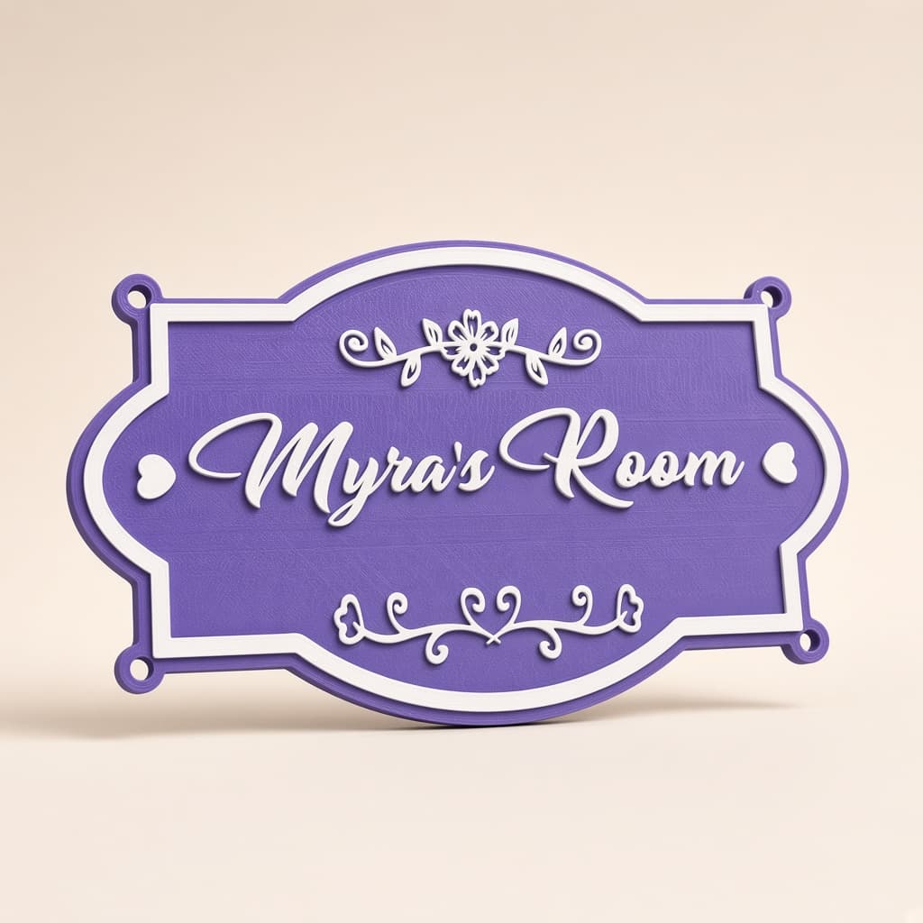 Buy Personalized Kids Room Door Nameplate - 3D printed home-decor online India