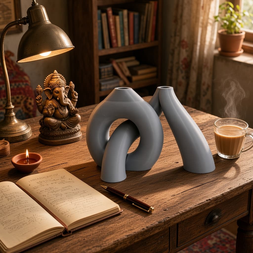 Abstract Twisted Loop Sculpture thumbnail 3