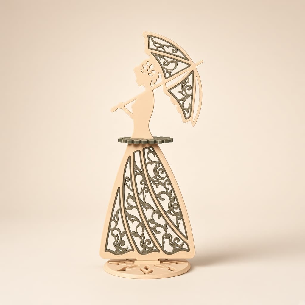 Buy Lady with Umbrella Showpiece - 3D printed home-decor online India