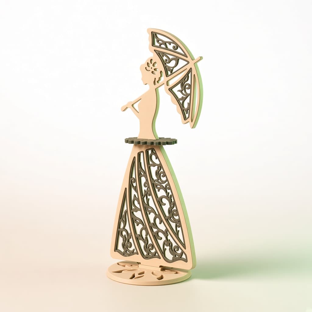 Lady with Umbrella Showpiece thumbnail 2