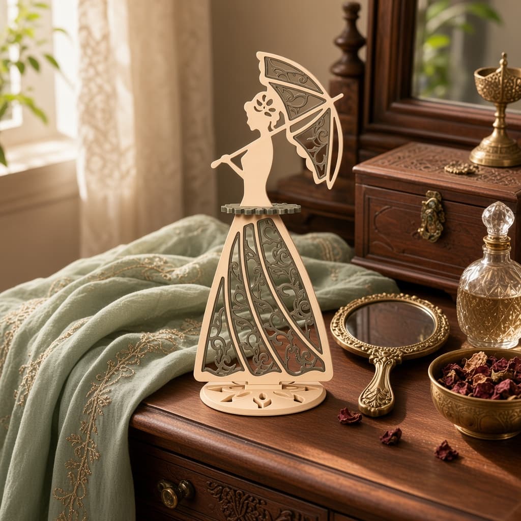 Lady with Umbrella Showpiece thumbnail 3