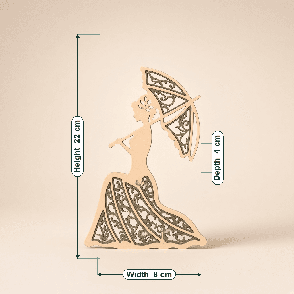 Lady with Umbrella Showpiece thumbnail 5