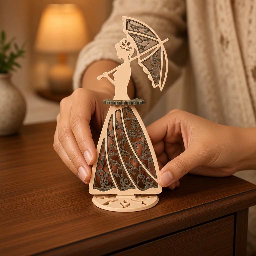 Lady with Umbrella Showpiece thumbnail 6