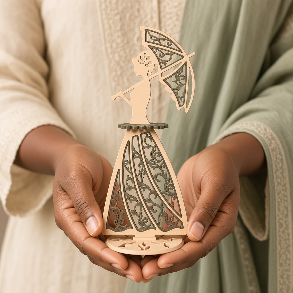 Lady with Umbrella Showpiece thumbnail 8