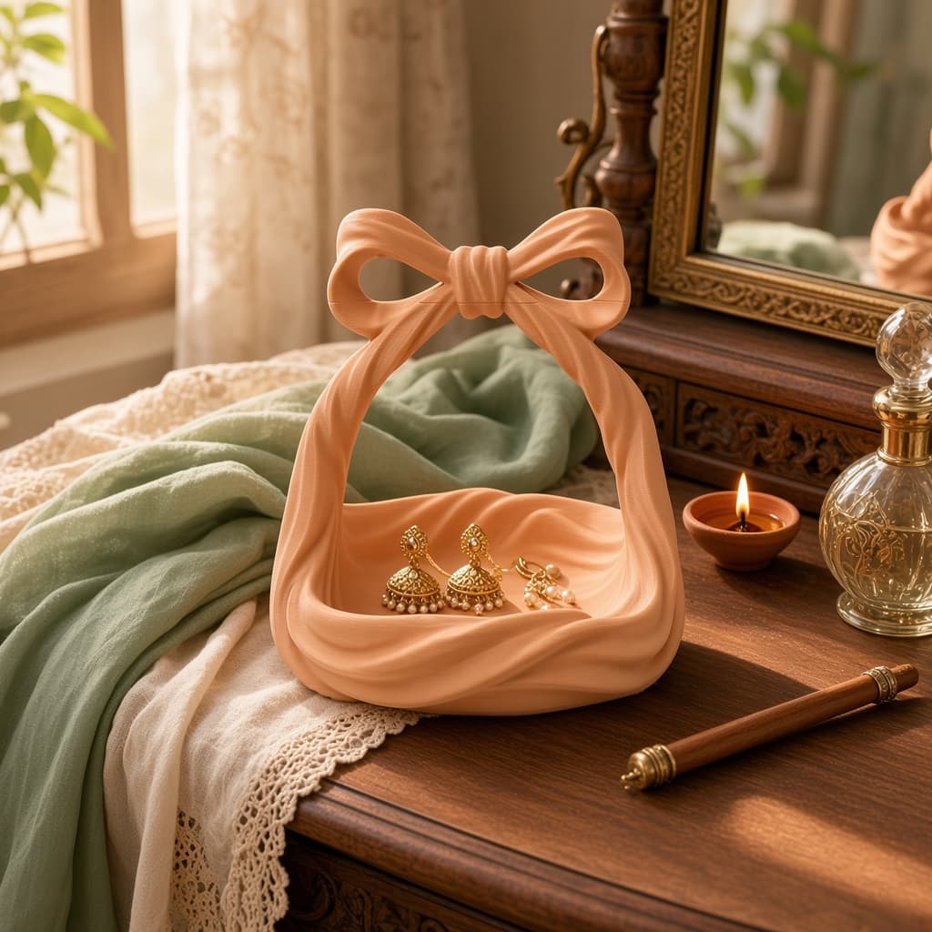 Bow Handle Jewelry Basket thumbnail 3