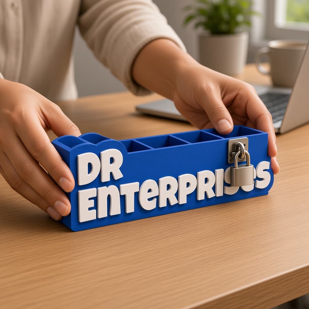 Personalized Office Name Pen Stand thumbnail 6