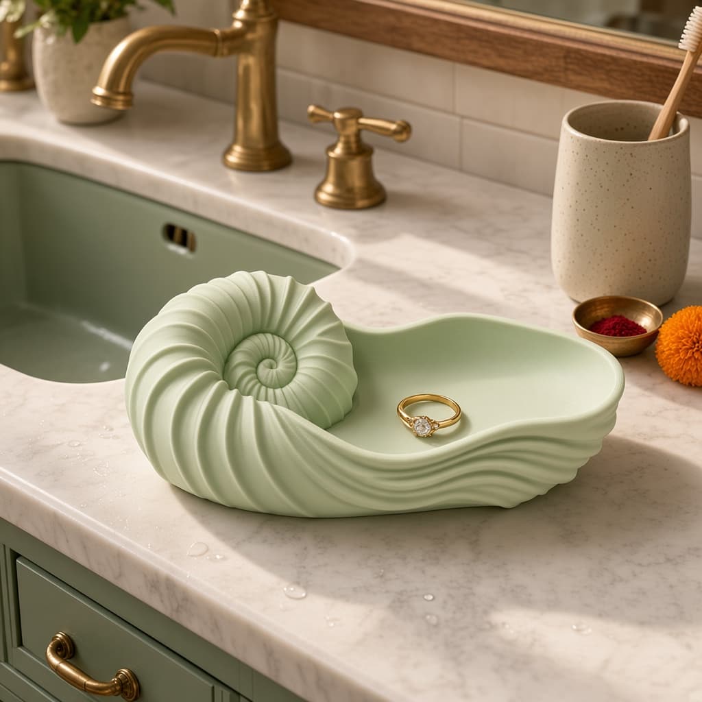 Seashell Nautilus Jewelry Dish thumbnail 3