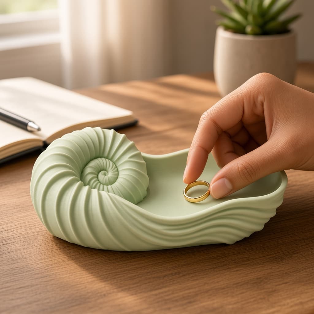Seashell Nautilus Jewelry Dish thumbnail 6