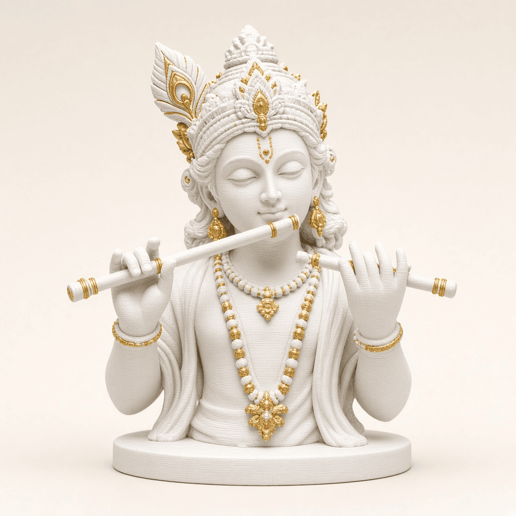 Krishna Bust Car Dashboard Idol thumbnail 5