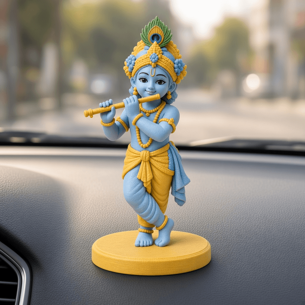 Krishna with Flute Car Dashboard Idol thumbnail 3