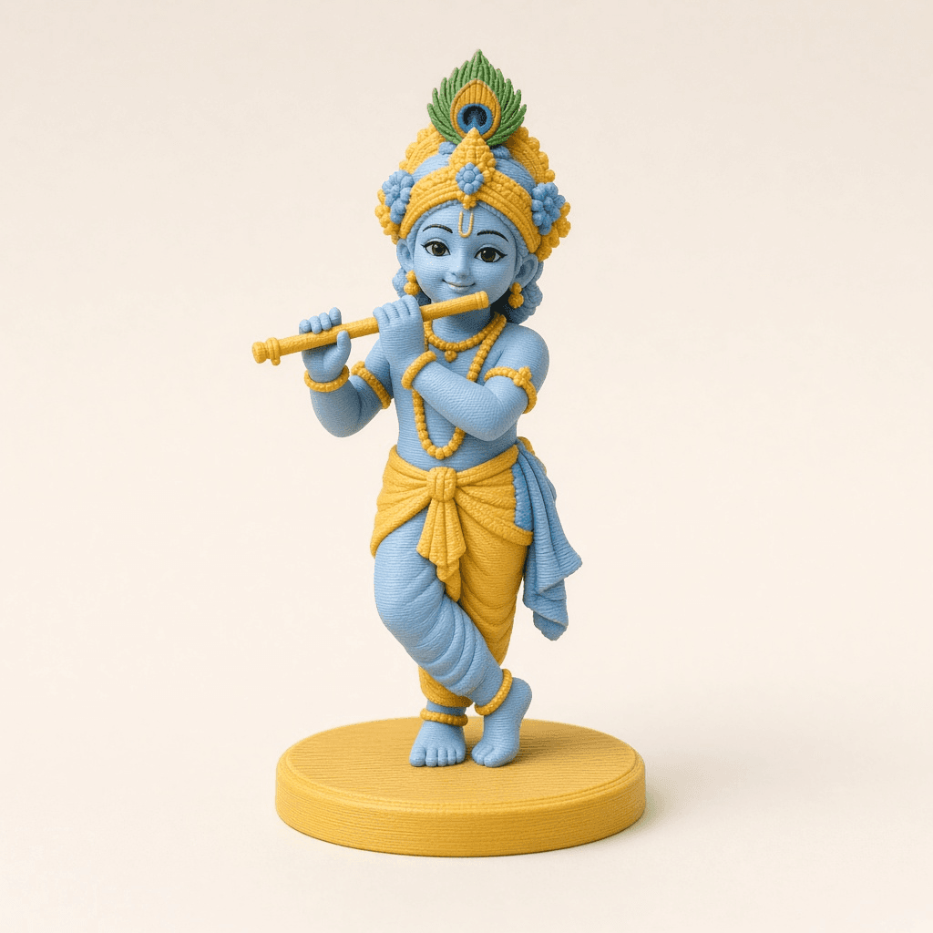 Krishna with Flute Car Dashboard Idol thumbnail 5