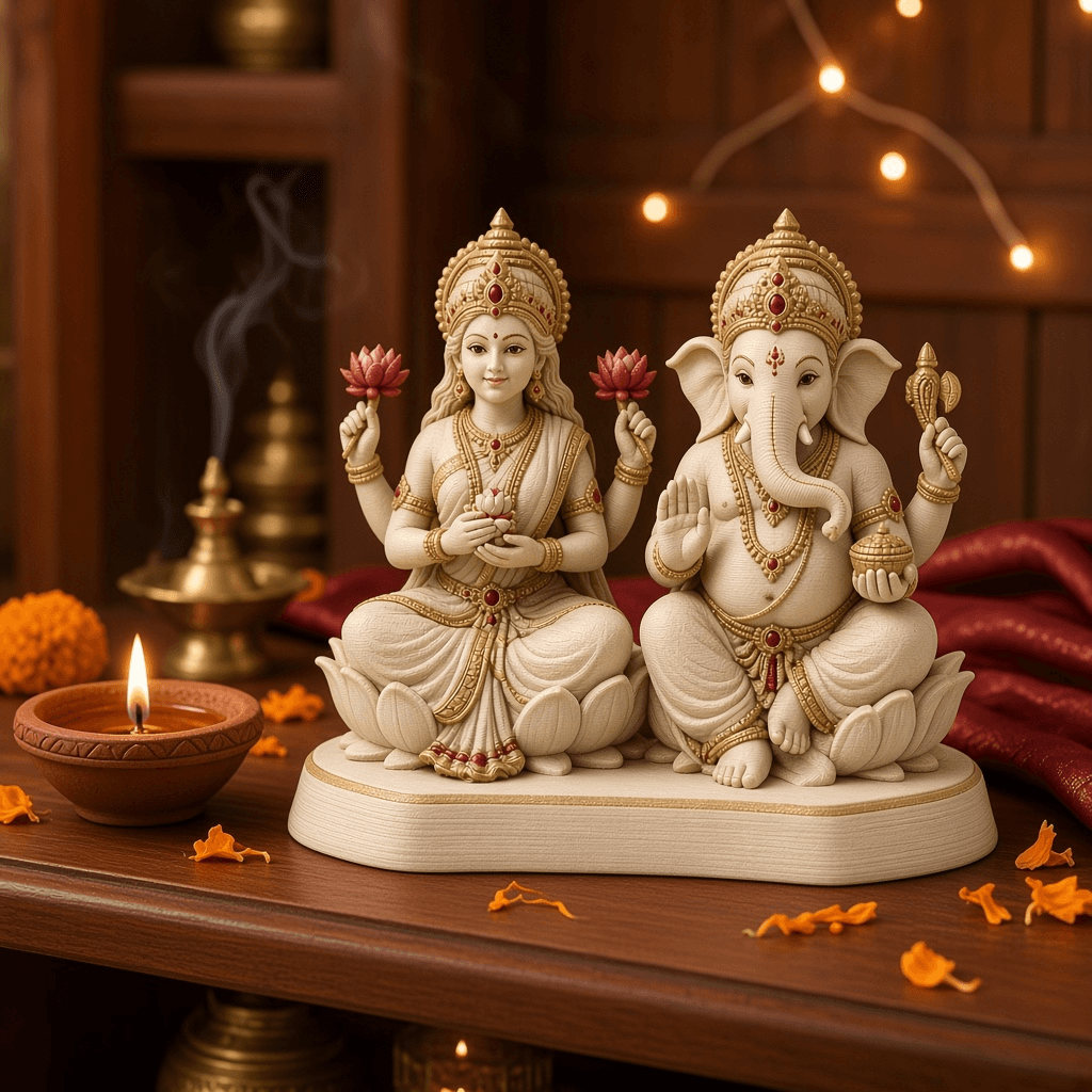 Laxmi Ganesh Pair Idol thumbnail 3