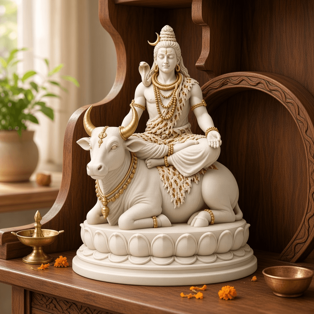 Lord Shiva on Nandi Idol thumbnail 3
