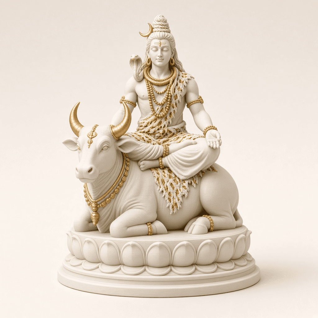 Lord Shiva on Nandi Idol thumbnail 5