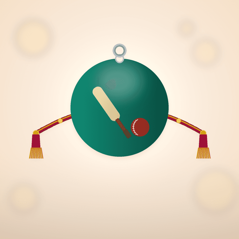 Buy Cricket Bat & Ball Rakhi – Customised Sports Rakhi - 3D printed rakhi online India