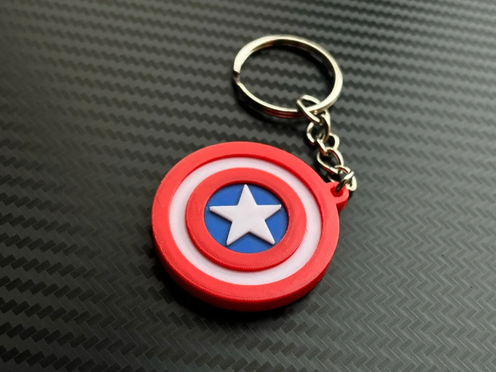 Captain America Shield Keychain