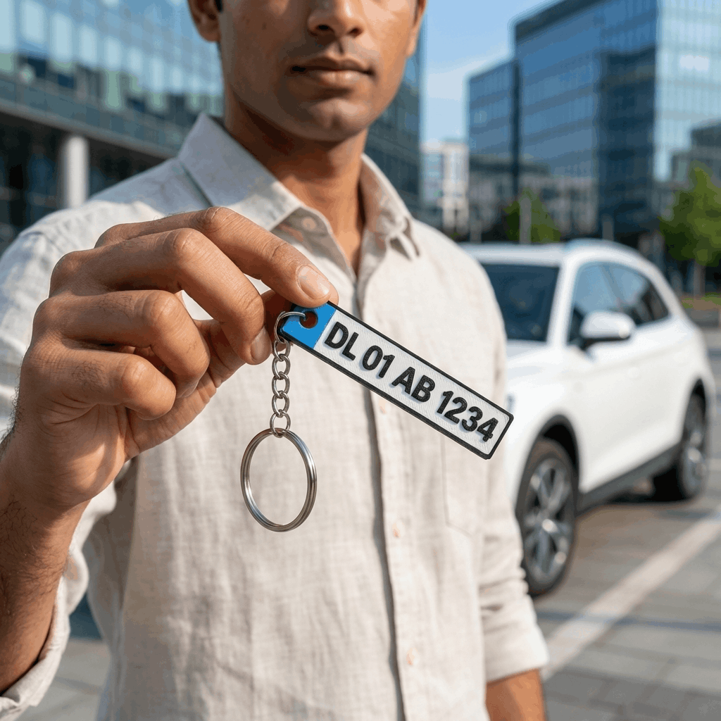 Custom Number Plate Keychain